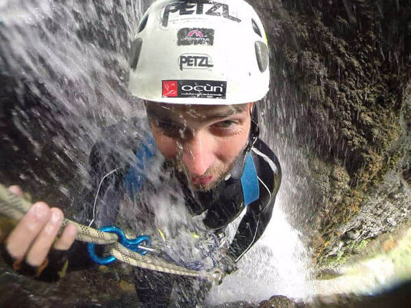 You rarely stay dry when canyoning.