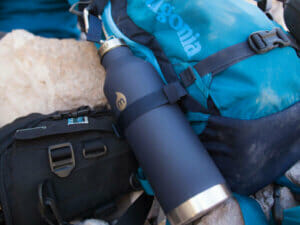 A Mizu brand water bottle