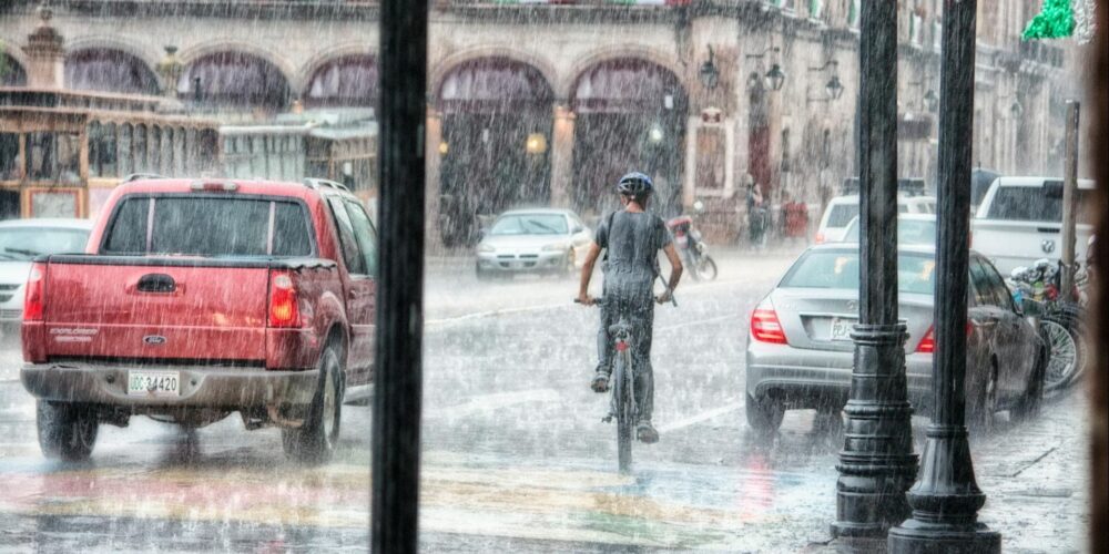 Radfahren im Regen