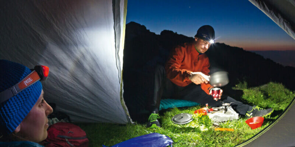 Stirnlampe. Foto: Petzl