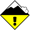 Avalanche danger warning level 2 symbol